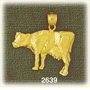 14K Gold Milk Goat Charm