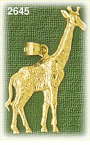 14k gold giraffe standing charm