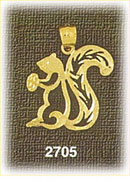 14K Gold Squirrel Holding Nut Charm