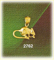 14K Gold Mouse Charm