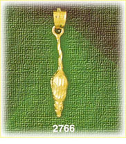 14K Gold Hanging Mouse Charm