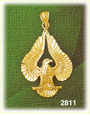 14K Gold Iconic Eagle Charm