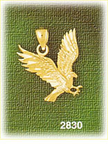 14K Golden Eagle Charm