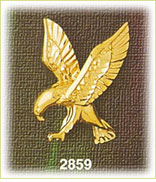 14K Polished Gold Eagle Charm