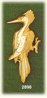 14K Gold Woodpecker Bird Charm