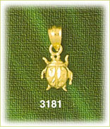14K Gold Ladybug Charm