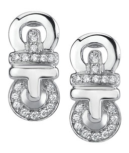 14Kt White Gold Designer Diamond Earrings