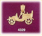 14K Yellow Gold Early Convertible Car Charm