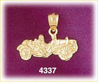 14K Yellow Gold Coupe Convertible Roadster Car Charm