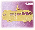 14K Yellow Gold Bus Charm