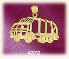 14K Yellow Gold Truck Charm