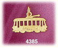 14K Yellow Gold Cable Car Train Charm