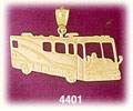 14K Yellow Gold Motorhome Charm