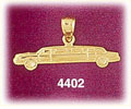 14K Yellow Gold Stretched Limousine Charm