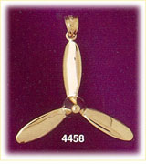 14Kt Yellow Gold Helicopter Propeller Charm