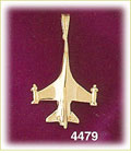 14K Yellow Gold F5 Freedom Fighter Military Plane Charm