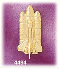 14K Yellow Gold NASA Space Shuttle Charm
