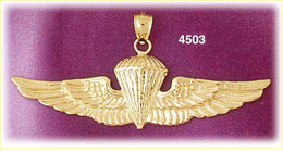 14K Yellow Gold US Air Force Military Charm