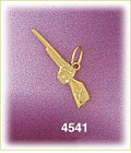 14K Yellow Gold Riffle Firearm Gun Charm 3D