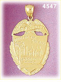 14K Yellow Gold Office Of The Sheriff Jacksonville Police Charm