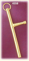 14K Yellow Gold Police Baton Charm 3D