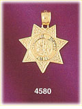 14Kt Yellow Gold California Highway Patrol Police Badge Charm