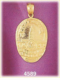 14K Yellow Gold Beverly Hills Police Badge Charm