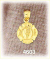 14K Yellow Gold Fire Department Charm