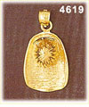 14K Yellow Gold Firefighter Hat Fire Fighting Charm