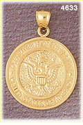 14K Yellow Gold US Department Of The Army Military Charm