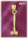 14K Yellow Gold Star Of Life Emergency Medical Services Charm