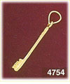 14K Yellow Gold Toothbrush Dental Hygiene Medical Charm 3D