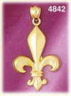 14Kt Yellow Gold Fleur-dis-lis Charm