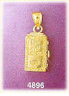 14K Yellow Gold 3D Suitcase Luggage Charm