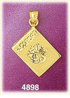 14K Yellow Gold Passport Travel Charm