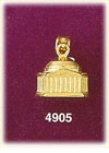 14K Yellow Gold Jefferson Memorial Washington DC Charm 3D