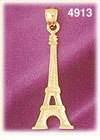 14K Yellow Gold French Eiffel Tower France Charm