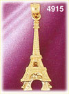 14K Yellow Gold 3D French Eiffel Tower France Charm