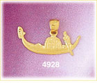 14K Yellow Gold Venetian Gondola Italian Charm