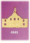 14K Yellow Gold San Antonio de Valero Mission The Alamo Texas Charm