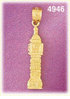 14K Yellow Gold Big Ben Westminster London Charm
