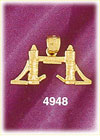 14K Yellow Gold London Bridge England Charm 3D