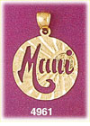 14K Yellow Gold Sunburst Maui Hawaiian Charm