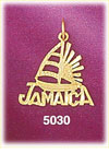 14K Yellow Gold Jamaica Sailboat Sunset Charm