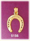 14K Yellow Gold Polished Golden Horseshoe Western Charm