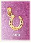 14K Yellow Gold Western Horseshoe Charm