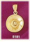 14K Yellow Gold Mexican Hat Cowboy Charm 3D
