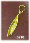 14K Yellow Gold Polished Canoe Western Charm 3D