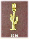 14K Yellow Gold Species Cacti Western Charm 3D