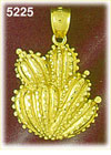 14K Yellow Gold Barrel Cactus Western Charm